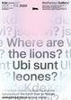 Kde jsou lvi? / Ubi sunt leones? 